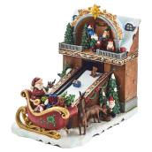 Père Noël avec convoyeur, polyrésine