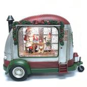 Natures Mark Santa's Car LED Lighted and Animated - Plastic - 7.9-in x 11-in - Multicolour