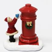 Natures Mark Letter to Santa for Christmas Village - Resin - 2.4-in x 2.5-in - Multicolour