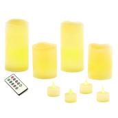 Natures MarkFlameless LED Candles with Remote Control - Cream - 8 Pack