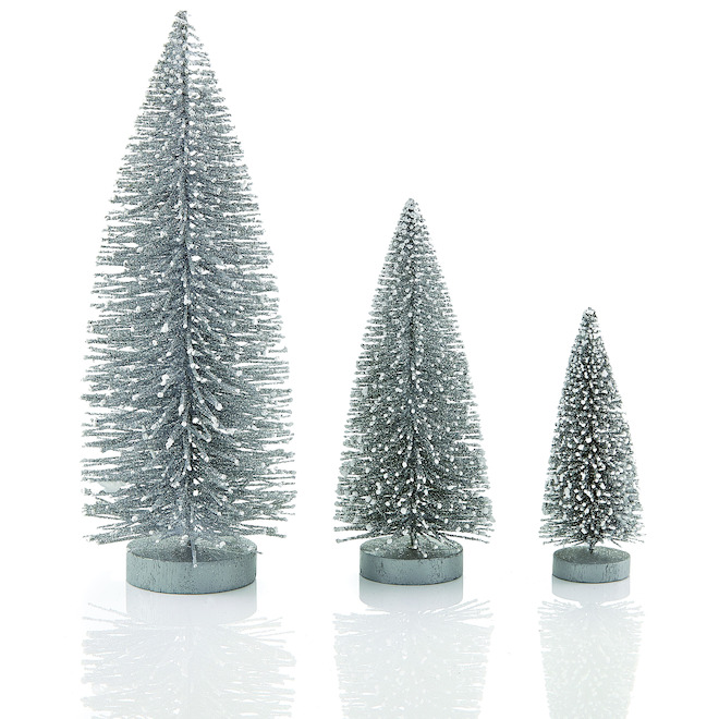 Arbres de Noël CELEBRATIONS BY L&CO assortis pour village 3/pqt