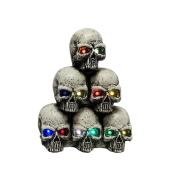 Holiday Living LED Lighted Stack of Skulls 11-in