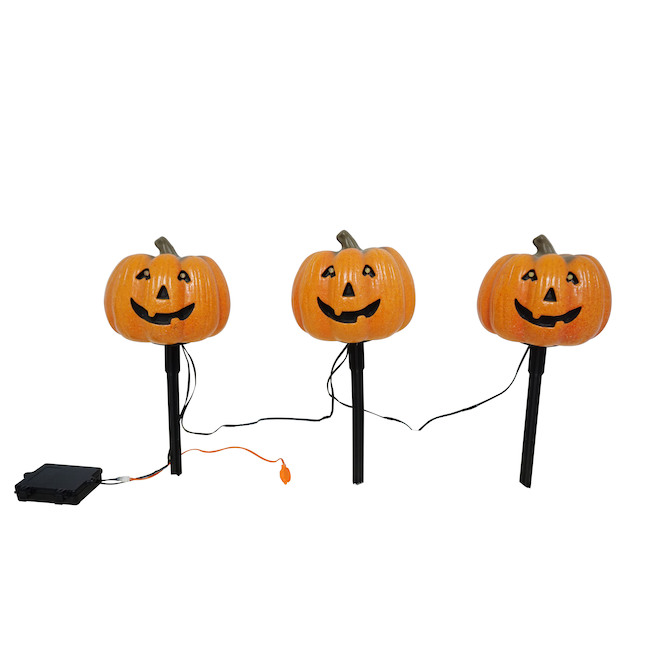 Holiday Living 3-Piece Pumpkin Pathway LED Lights 14.8-in