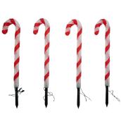 Holiday Living Decorative Candy Canes - 5.5-in x 1.7-in x 30-in - 4-Pack