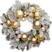 CELEBRATIONS BY L&CO Green and Copper Artificial Christmas Wreath 28-in