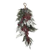 Holiday Living Artificial Snow Pine Berry Teardrop 28-in