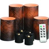 Holiday Living Candle Kit for Halloween with Remote Black 8-Piece