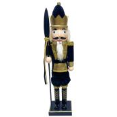 Celebrations by L&CO 15-in Nutcracker - Navy Blue and Gold