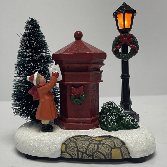 Celebrations by L&CO Illuminated Mailbox Scene with Child