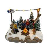 Celebrations by L&CO Lighted Winter Camping Scene with Campfire