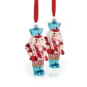 Holiday Living Christmas Ornament - Glass Nutcrackers - 2/Pack