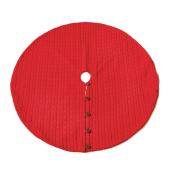 Holiday Living Knitted Tree Skirt - 48" - Polyester - Red