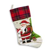 Bas de Noël Père de Noël Holiday Living, 21 po, blanc et rouge