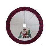 Holiday Living Santa Tree Skirt - Polyester/Acrylic - 48-in - White