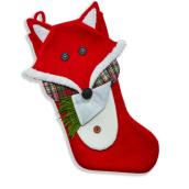 Bas de Noël Renard Holiday Living, polyester, 20 po, rouge