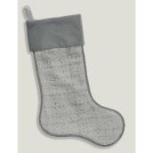 Bas de Noël Holiday Living - polyester, 21 po, argent/grey