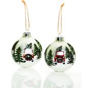 Hand-Painted Tree Ornaments - Landscape - Glass - 2-PK