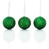 Boule de Noël en verre Holiday Living, vert, paquet de 3