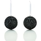 Holiday Living 2-Pack Matte Black Glass Ball Ornament Set