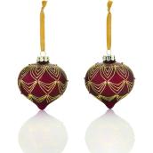 Holiday Living 2-Pack Red and Gold Glass Onion Ornament Set