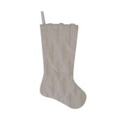 Holiday Living 21-in Cream Polyester Christmas Stocking
