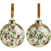 Holiday Living Boho Charm 100-mm Glass Multi-Coloured Christmas Ball Ornaments - 2/Pk