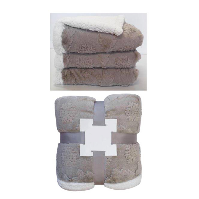 Celebrations BY Landon & Co. Reversible Throw in Faux Fur - Grey