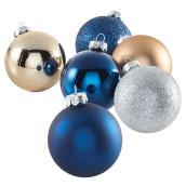 Holiday Living Boules De Noël Incassables 2 38 Bleu 34