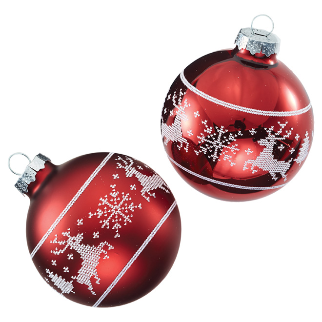 Holiday Living Christmas Ornaments Red Pack Of 4 C Rona