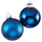 Boules de Noël en verre, 67 mm, paquet de 8