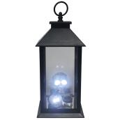 Lanterne crâne Holiday Living avec lumières DEL, 12 po, noir