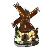 Holiday Living Windmill LED Illuminated Musical and Animated - Resin - 12-in - Multicolour