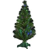 Arbre fibre optique Holiday Living, 93 embouts, 3 pi, vert