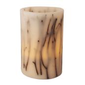 Chandelle en cire Holiday Living à DEL, 4 po x 6 po, blanc chaud