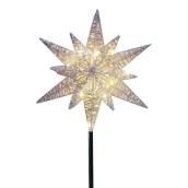 CELEBRATIONS BY L&CO 20-Light Silver Asteroid Tree Topper