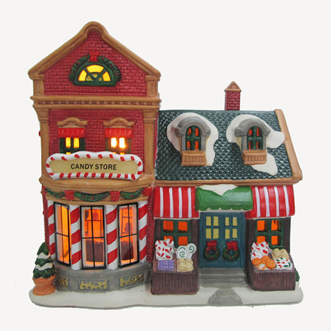 Magasin de bonbons illuminé et animé Holiday Living, Carole Towne, multicolore