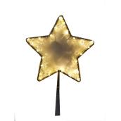 Étoile pour cime d'arbre de Noël Holiday Living, 7,5 po, argent, paquet de 1