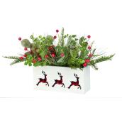 Centre de table de Noël Holiday Living avec rennes, multicolore, paquet de 1
