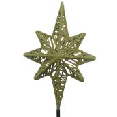Étoile à 10 lumières pour cime d'arbre de Noël par Holiday Living, 12 po, doré