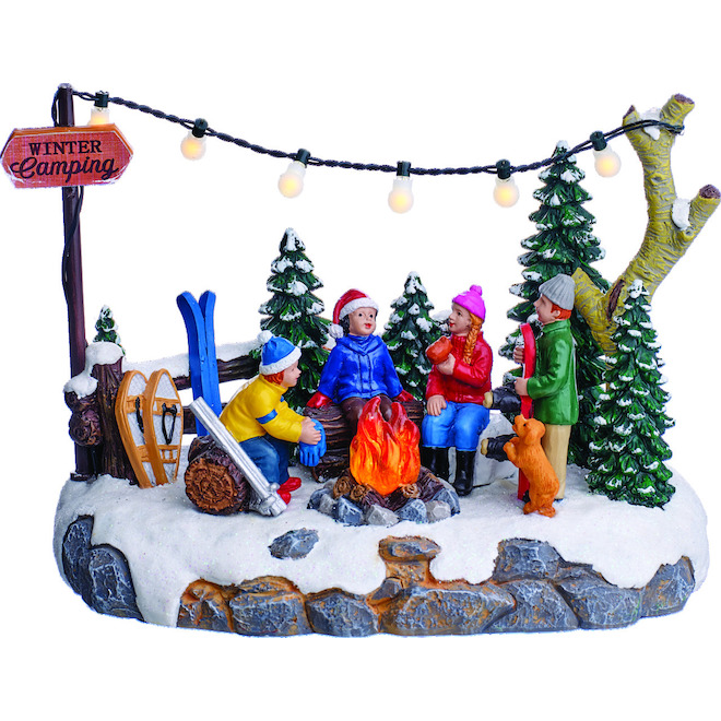 Figurine Chien Pour Village De Noël - Décoration En Résine, 6.1x5.5x2.8cm, Ambiance Festive Et Chaleureuse