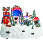 Figurine village de Noël piste de ski animée Carole Towne 11,22 po x 15,35 po