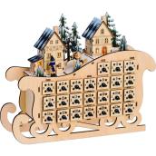 Holiday Living 11.4-In Wood Sleigh Advent  Calendar
