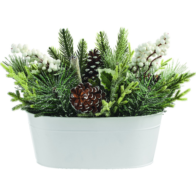 Holiday Living 14-In Metal Potted Green Table Decoration
