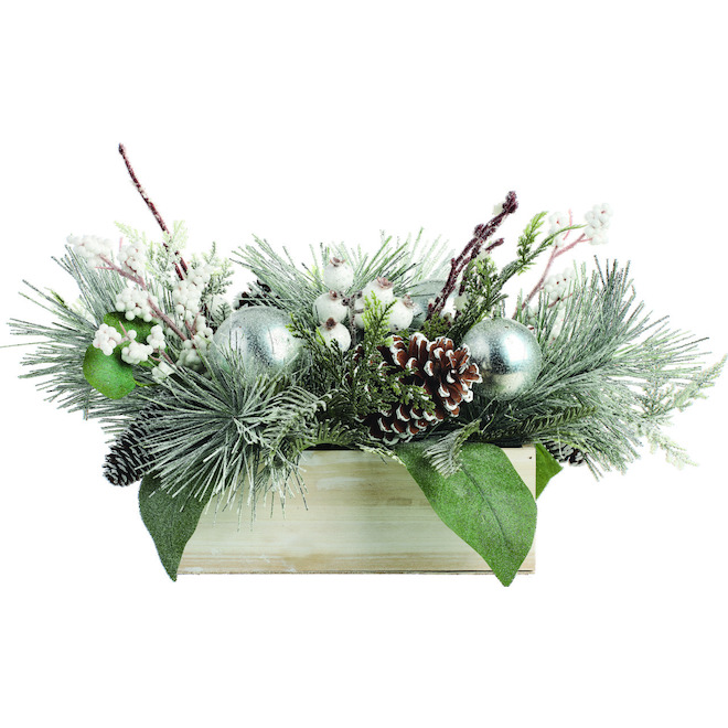 CELEBRATIONS BY L&CO 17-In Wood Potted Winter Table Decoration