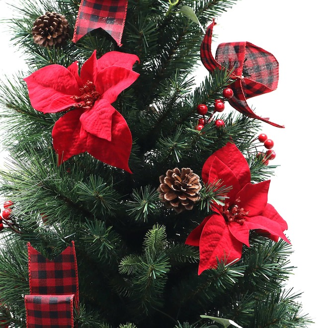 Celebrations BY Landon & Co. Artificial Potted Christmas Tree with Decorations and LED Lights - 4-ft