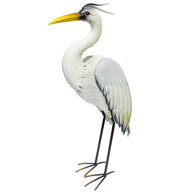 Landon & Co. Decorative Heron in Metal 26.5-in for the Garden