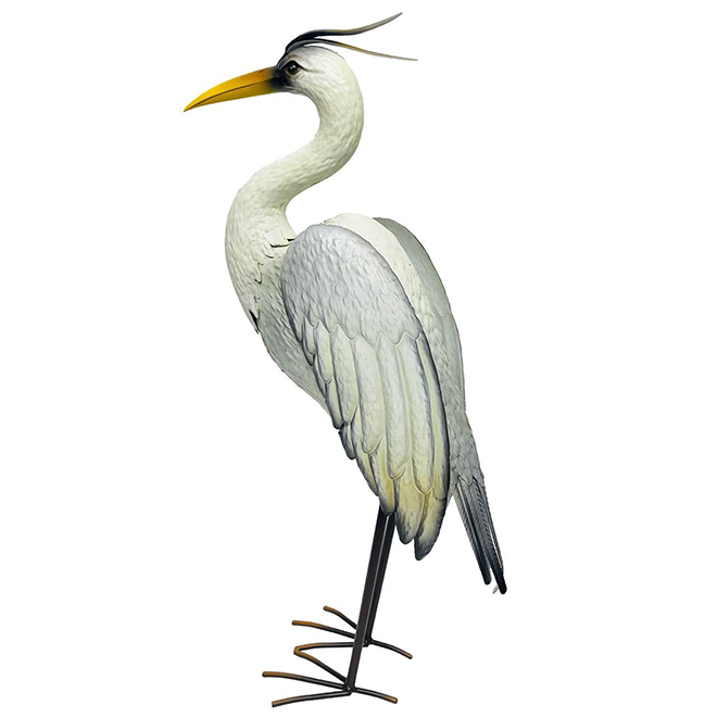 Landon & Co. Decorative Heron in Metal 26.5-in for the Garden
