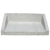 Marche de béton de style diamant, 12" x 30", gris