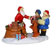 Père Noël en polyrésine avec cadeaux, 3,2