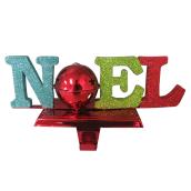 Support festif pour bas de Noël, rouge/vert/bleu